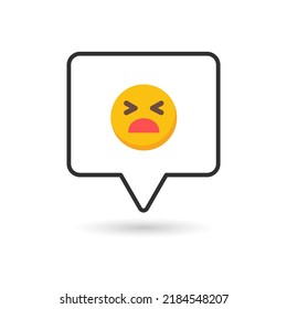 Grimming Emoji Icon Illustration on white background