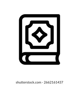 Grimoire. Ícone de vetor de traçado editável.