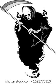 grimreaper skull scary vector illustrtor