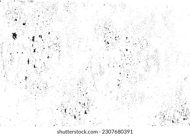 Textura de hormigón asqueroso y superficie de metal oxidado para los fondos. Vector de textura de la superficie granulada sobre un fondo blanco. Resumen del vector de efecto de grano y molienda de polvo. Efecto polvoriento negro y blanco.
