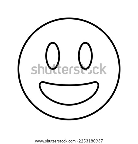 Grin alt Emoji Icon in Line Style