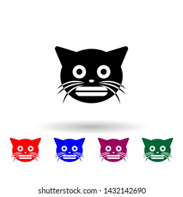 grin cat multi color icon. Elements of cat smile set. Simple icon for websites, web design, mobile app, info graphics