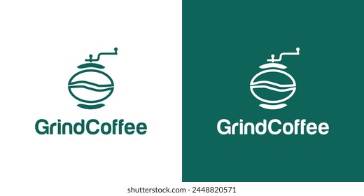 grind coffee logo, cafe logo, coffee logo, logo template