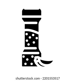 Knoblauch-Glyphsymbol-Vektorgrafik zermahlen. Knoblauchschild zermahlen. einzelne Symbolillustration