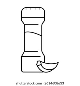 grind garlic line icon vector. grind garlic sign. isolated contour symbol black illustration