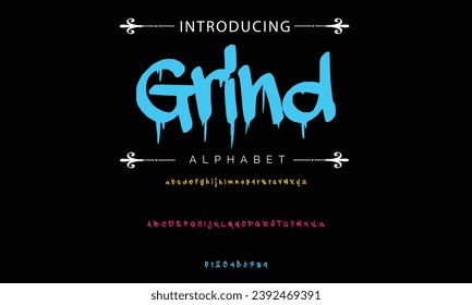Grind Graffiti, efecto de texto, spray y street text style