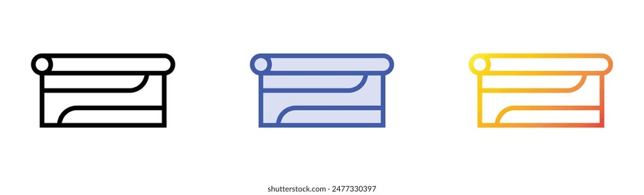 grind icon. Linear, Blue Fill and Gradient Style Design Isolated On White Background