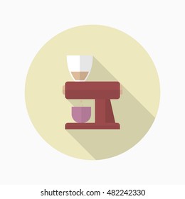 Grinder device icon , Vector flat long shadow design.