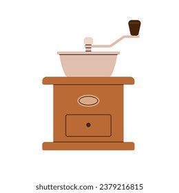 Сoffee grinder hand draw vector illustration.