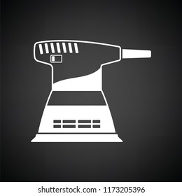 Grinder icon. Black background with white. Vector illustration.