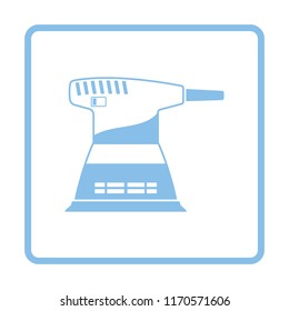 Grinder icon. Blue frame design. Vector illustration.