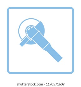 Grinder icon. Blue frame design. Vector illustration.