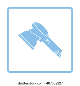 Grinder icon. Blue frame design. Vector illustration.
