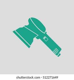 Grinder icon. Gray background with green. Vector illustration.
