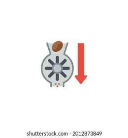 Icono del molino aislado en fondo blanco 