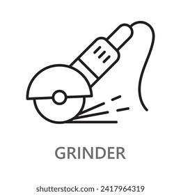 grinder icon. line vector icon on white background. high quality design element. editable linear style stroke. vector icon.
