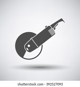 Grinder icon on gray background with round shadow. Vector illustration.