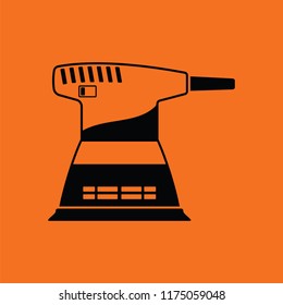 Grinder icon. Orange background with black. Vector illustration.