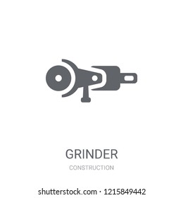 Grinder icon. Trendy Grinder logo concept on white background from Construction collection. Suitable for use on web apps, mobile apps and print media.