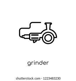 Grinder icon. Trendy modern flat linear vector Grinder icon on white background from thin line Construction collection, editable outline stroke vector illustration