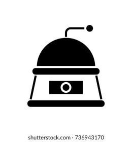 grinder icon, vector illustration, black sign on isolated background