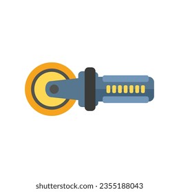 Grinder machine icon flat vector. Saw tool. Angle cutter isolated