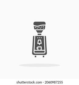 Grinder Machine icon. Solid black style. Vector illustration. Enjoy this icon for your project.