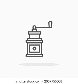 Grinder Manual icon. Editable Stroke and pixel perfect. Outline style. Vector illustration. Enjoy this icon for your project.