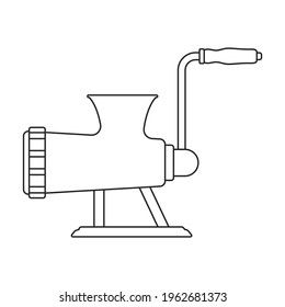Grinder meat vector icon.Outline vector icon isolated on white background grinder meat.