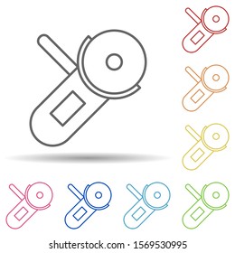 Grinder in multi color style icon. Simple thin line, outline vector of construction icons for ui and ux, website or mobile application