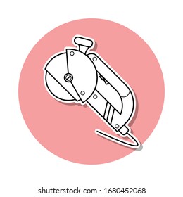 Grinder sticker icon. Simple thin line, outline vector of Home repair tool icons for ui and ux, website or mobile application
