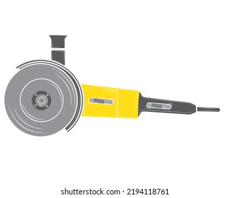 Grinder tool isolated on white background. Repair tool. Vector illustration