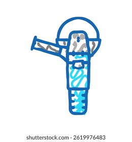 grinder tool repair doodle icon sketch vector. grinder tool repair sign. isolated symbol illustration