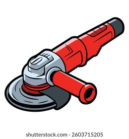 Grinder tool vector illustration. Cutting disc, die grinder wheels, and pneumatic metal sheet cutter. Ideal for carpentry, metalworking, and construction tool designs.