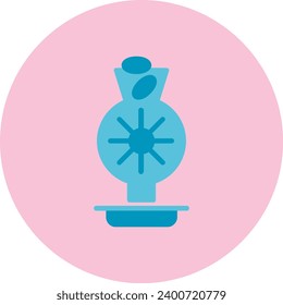 Grinder Vector Icon Flat Circle Style