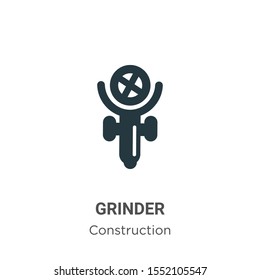 Grinder vector icon on white background. Flat vector grinder icon symbol sign from modern construction collection for mobile concept and web apps design.