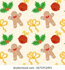 Grinderbread Cookie Holiday Christmas pattern 