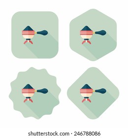 grinding coffee machine flat icon with long shadow,eps10