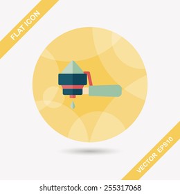 grinding coffee machine flat icon with long shadow,eps10