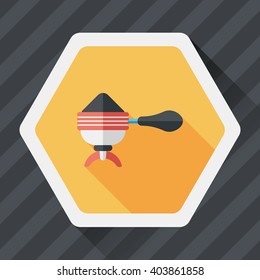 grinding coffee machine flat icon with long shadow,eps10