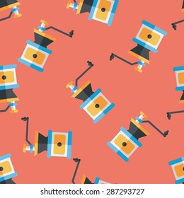 grinding coffee machine flat icon,eps10 seamless pattern background