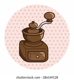 grinding coffee machine theme elements vector,eps