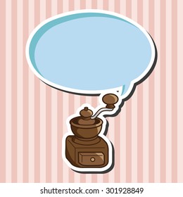 grinding coffee machine theme elements vector,eps
