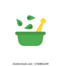 Grinding leaf icon. Simple color vector elements of botanicals icons for ui and ux, website or mobile application