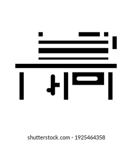grinding machine glyph icon vector. grinding machine sign. isolated contour symbol black illustration
