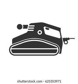 grinding machine icon in flat style. Vector illustration isolated on a white background.