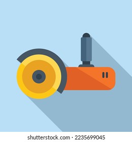 Grinding machine icon flat vector. Grinder saw. Hand tool