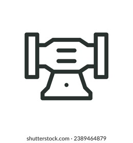 Grinding machine isolated icon, knife sharpening machine vector icon with editable stroke