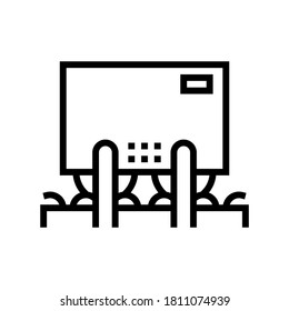 grinding machine line icon vector. grinding machine sign. isolated contour symbol black illustration