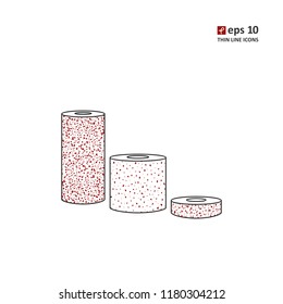 Grinding, polishing - vector thin line icon on white background. Symbol for web, infographics, print design and mobile UX/UI kit. Vector illustration, EPS10.